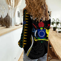 (Personalised) Polynesian Pride Penrhyn Island Women Casual Shirt Cook Islands Tribal Wave Style LT9 - Polynesian Pride