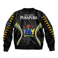 Polynesian Pride Pukapuka Island Sleeve Zip Bomber Jacket Cook Islands Tribal Wave Style LT9 - Polynesian Pride