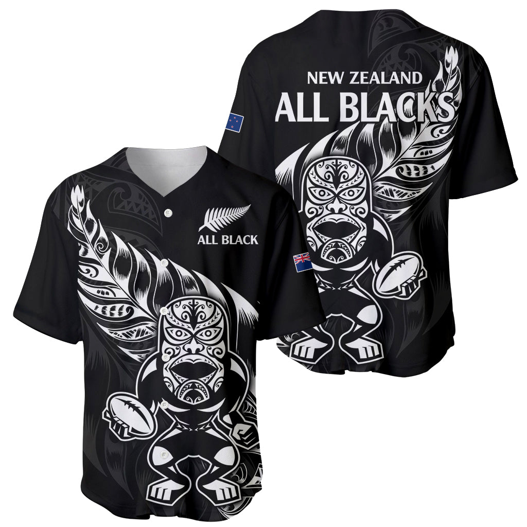 New Zealand All Black Rugby Baseball Jersey LT9 - Polynesian Pride
