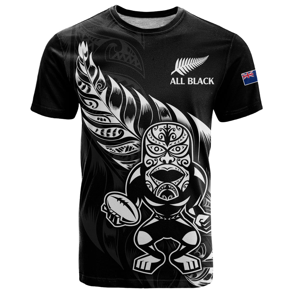 New Zealand All Black Rugby T Shirt LT9 Black - Polynesian Pride