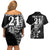 New Zealand Rugby Custom Couples Matching Off Shoulder Short Dress and Hawaiian Shirt Opango All Black Fern