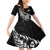 New Zealand Rugby Custom Family Matching Off Shoulder Short Dress and Hawaiian Shirt Opango All Black Fern