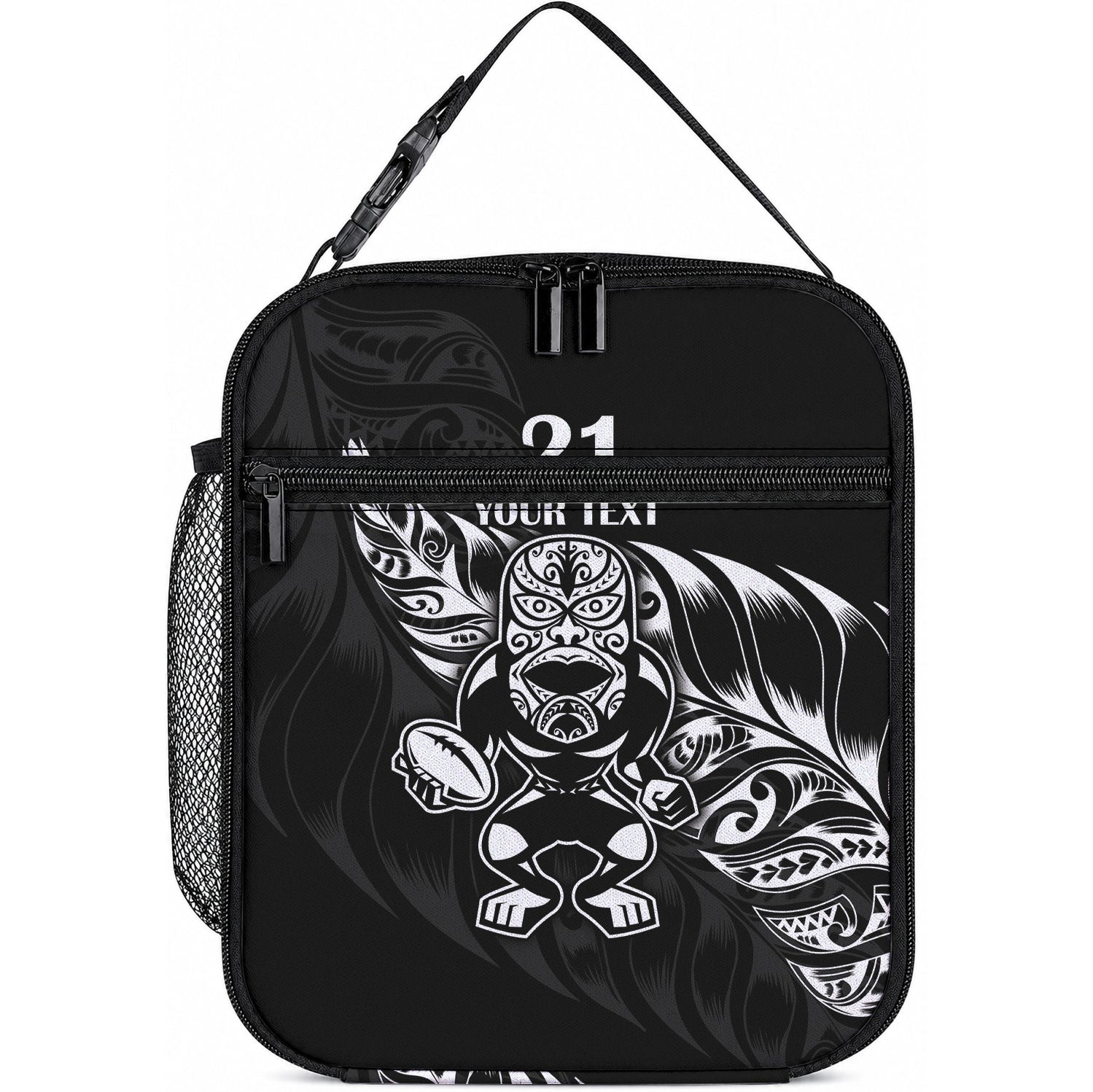 Custom New Zealand Black Fern Rugby Lunch Bag
