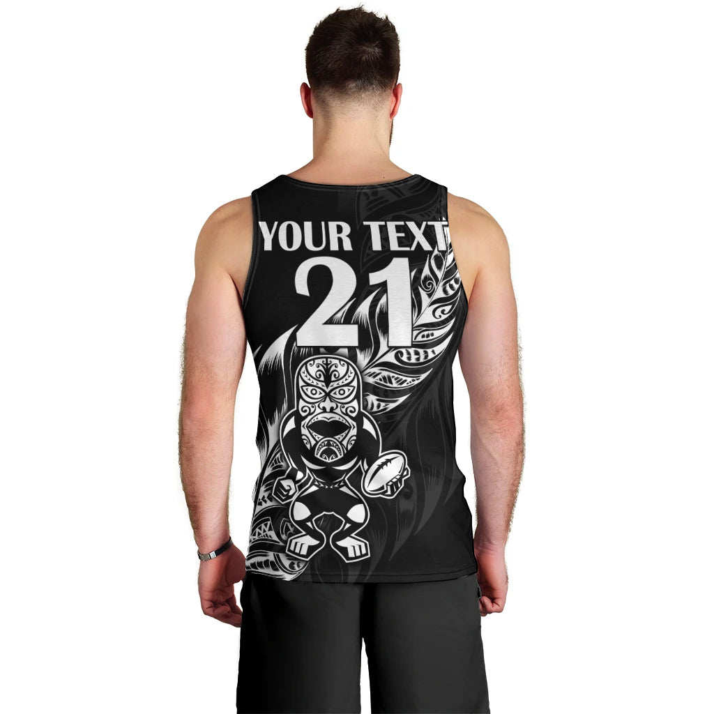 (Custom Text And Number) New Zealand All Black Rugby Men Tank Top LT9 - Polynesian Pride