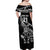 New Zealand Rugby Custom Off Shoulder Maxi Dress Opango All Black Fern