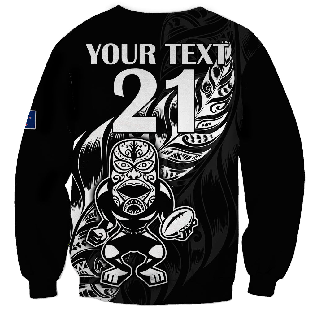 (Custom Text And Number) New Zealand All Black Rugby Sweatshirt LT9 - Polynesian Pride