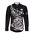 New Zealand Kiwi Rugby Long Sleeve Button Shirt LT9 Unisex Black - Polynesian Pride