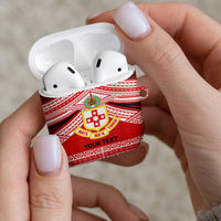 Personalised Kolisi Tonga College Atele AirPods Case Polynesian Ngatu Tribal - Polynesian Pride