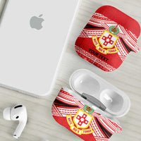 Personalised Kolisi Tonga College Atele AirPods Case Polynesian Ngatu Tribal - Polynesian Pride
