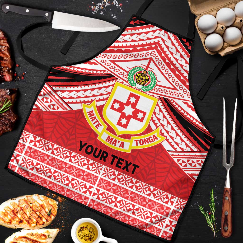 Personalised Kolisi Tonga College Atele Apron Polynesian Ngatu Tribal - Polynesian Pride