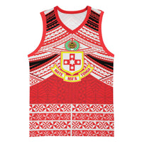 Personalised Kolisi Tonga College Atele Basketball Jersey Polynesian Ngatu Tribal - Polynesian Pride