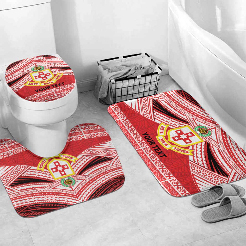 Personalised Kolisi Tonga College Atele Bathroom Set Polynesian Ngatu Tribal - Polynesian Pride