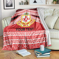 Personalised Kolisi Tonga College Atele Blanket Polynesian Ngatu Tribal