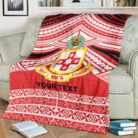 Personalised Kolisi Tonga College Atele Blanket Polynesian Ngatu Tribal