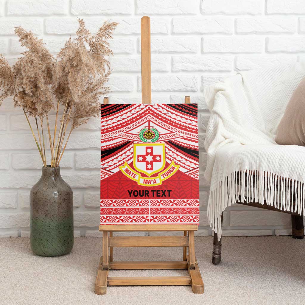 Personalised Kolisi Tonga College Atele Canvas Wall Art Polynesian Ngatu Tribal