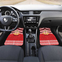 Personalised Kolisi Tonga College Atele Car Mats Polynesian Ngatu Tribal