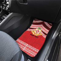 Personalised Kolisi Tonga College Atele Car Mats Polynesian Ngatu Tribal