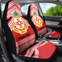 Personalised Kolisi Tonga College Atele Car Seat Cover Polynesian Ngatu Tribal