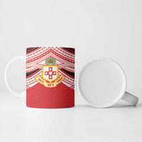 Personalised Kolisi Tonga College Atele Ceramic Mug Polynesian Ngatu Tribal - Polynesian Pride