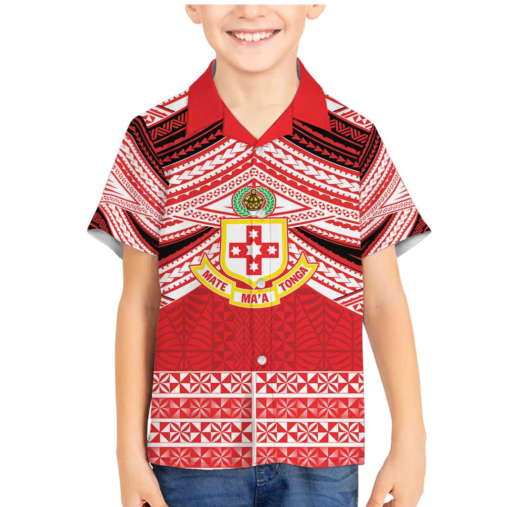 Personalised Kolisi Tonga College Atele Family Matching Mermaid Dress and Hawaiian Shirt Polynesian Ngatu Tribal