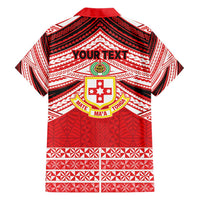Personalised Kolisi Tonga College Atele Family Matching Short Sleeve Bodycon Dress and Hawaiian Shirt Polynesian Ngatu Tribal