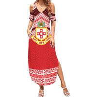 Personalised Kolisi Tonga College Atele Family Matching Summer Maxi Dress and Hawaiian Shirt Polynesian Ngatu Tribal