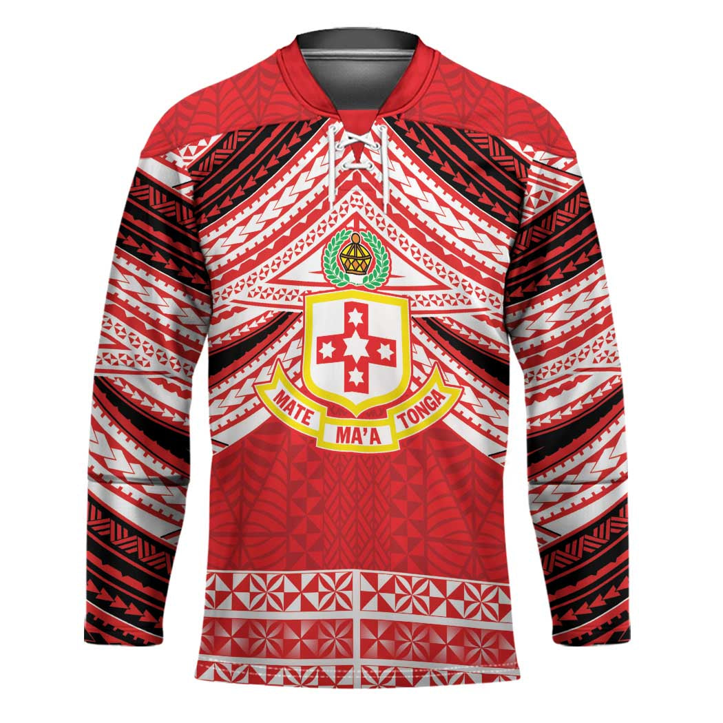 Personalised Kolisi Tonga College Atele Hockey Jersey Polynesian Ngatu Tribal - Polynesian Pride