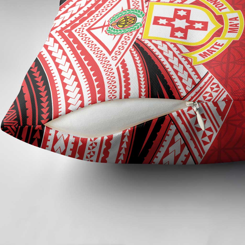 Personalised Kolisi Tonga College Atele Pillow Cover Polynesian Ngatu Tribal - Polynesian Pride