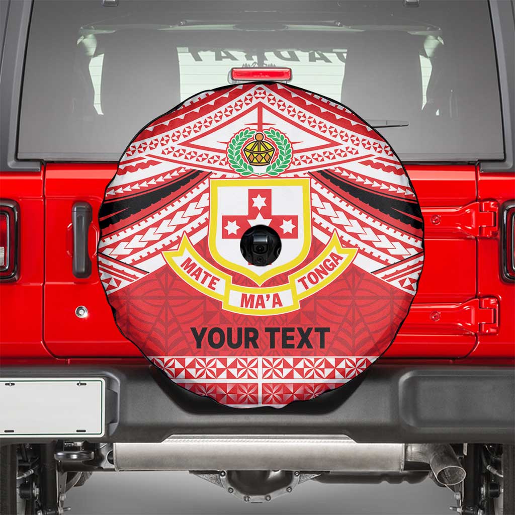 Personalised Kolisi Tonga College Atele Spare Tire Cover Polynesian Ngatu Tribal