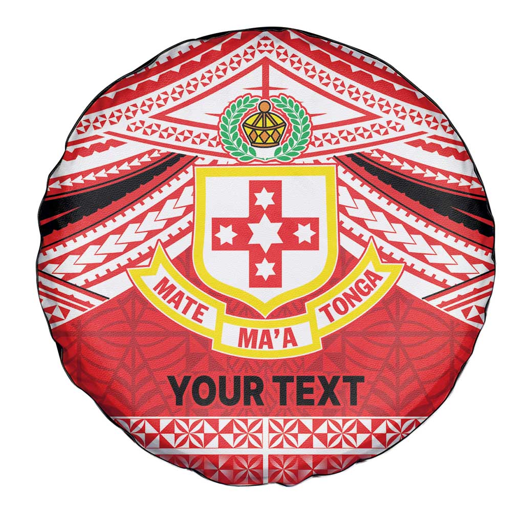 Personalised Kolisi Tonga College Atele Spare Tire Cover Polynesian Ngatu Tribal