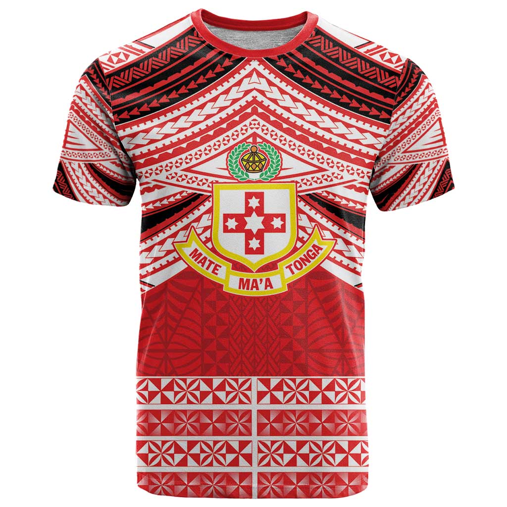 Personalised Kolisi Tonga College Atele T Shirt Polynesian Ngatu Tribal