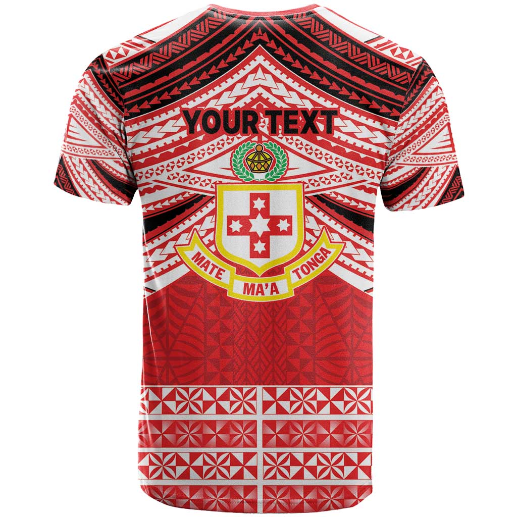 Personalised Kolisi Tonga College Atele T Shirt Polynesian Ngatu Tribal
