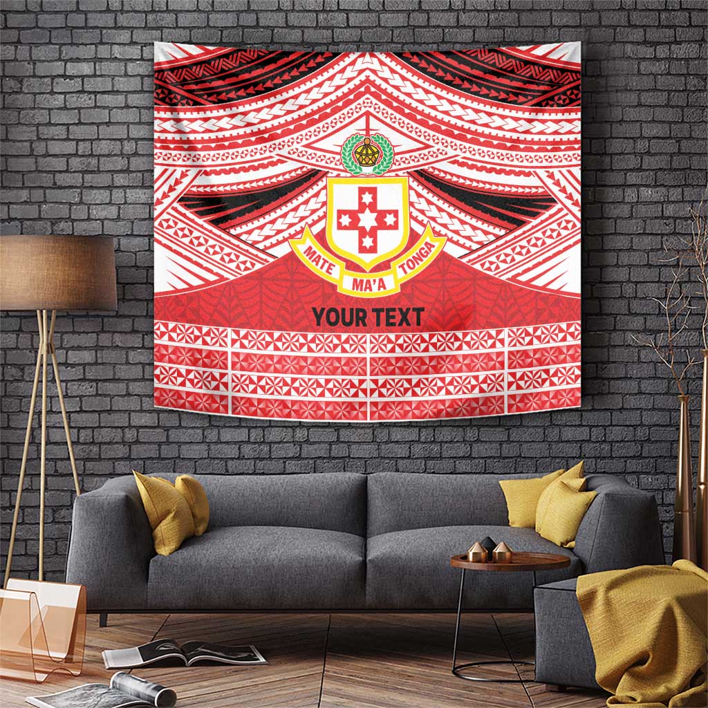 Personalised Kolisi Tonga College Atele Tapestry Polynesian Ngatu Tribal