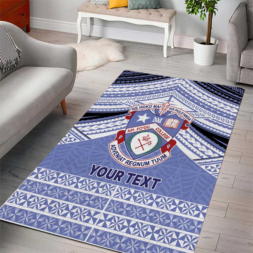 Personalised Tonga Apifoou College Area Rug Polynesian Ngatu Tribal LT9 - Polynesian Pride