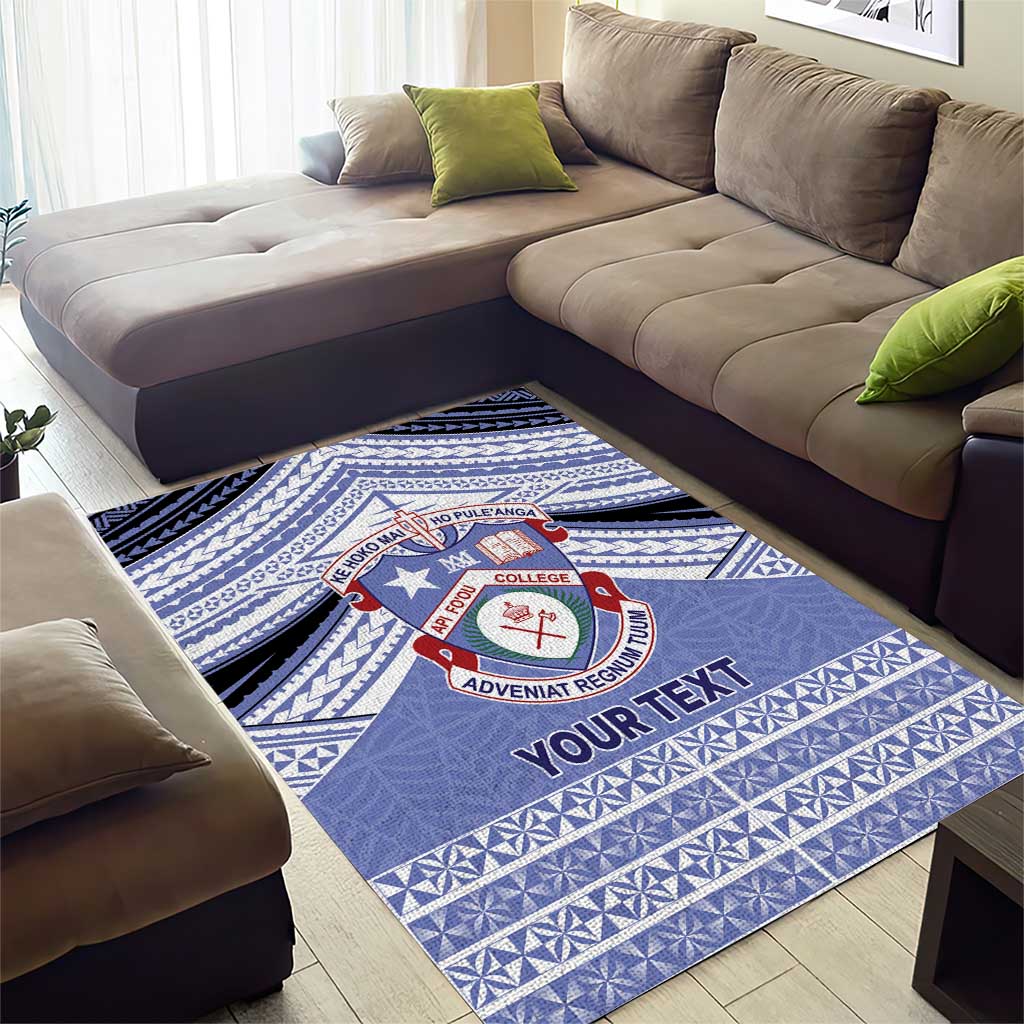 Personalised Tonga Apifoou College Area Rug Polynesian Ngatu Tribal LT9 - Polynesian Pride