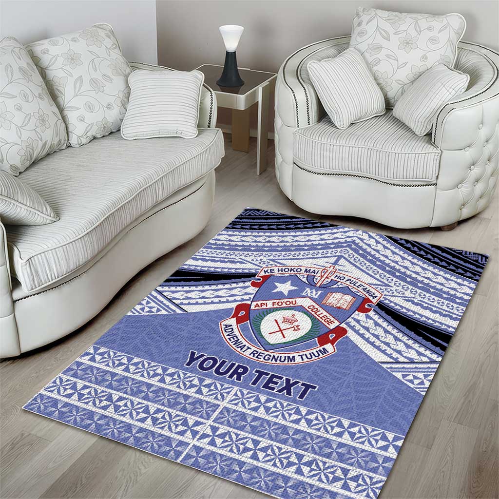 Personalised Tonga Apifoou College Area Rug Polynesian Ngatu Tribal LT9 - Polynesian Pride