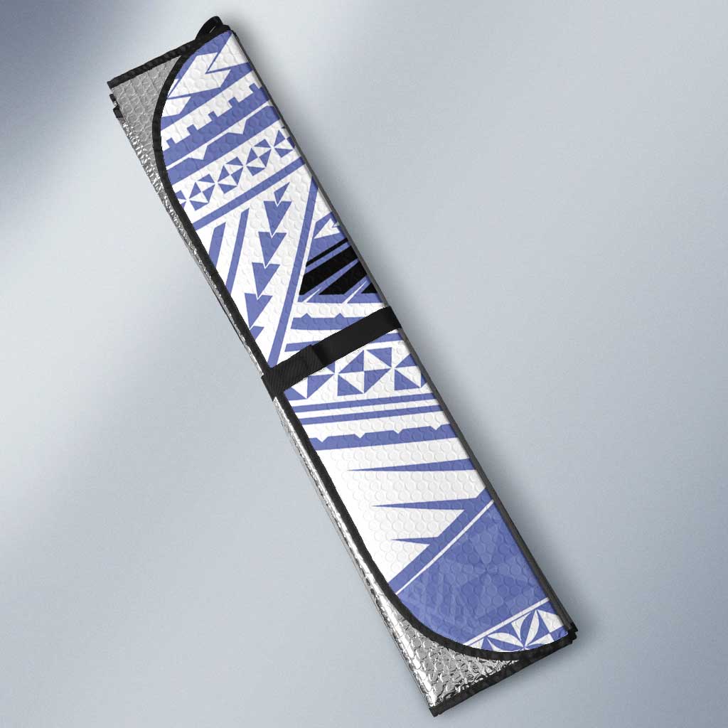 Personalised Tonga Apifoou College Auto Sun Shade Polynesian Ngatu Tribal - Polynesian Pride