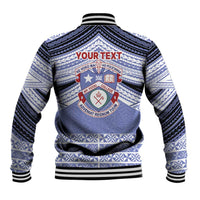 Personalised Tonga Apifoou College Baseball Jacket Polynesian Ngatu Tribal