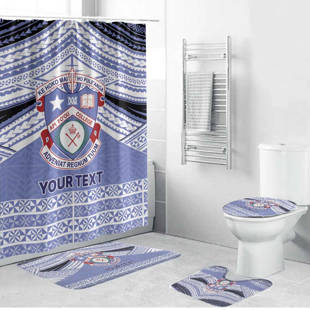 Personalised Tonga Apifoou College Bathroom Set Polynesian Ngatu Tribal - Polynesian Pride