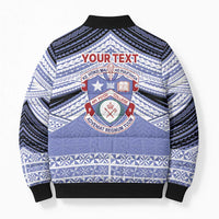 Personalised Tonga Apifoou College Bomber Puffer Jacket Polynesian Ngatu Tribal - Polynesian Pride