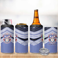 Personalised Tonga Apifoou College 4 in 1 Can Cooler Tumbler Polynesian Ngatu Tribal