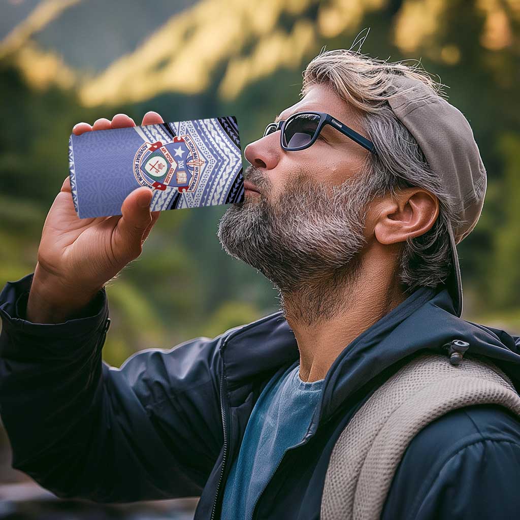 Personalised Tonga Apifoou College 4 in 1 Can Cooler Tumbler Polynesian Ngatu Tribal