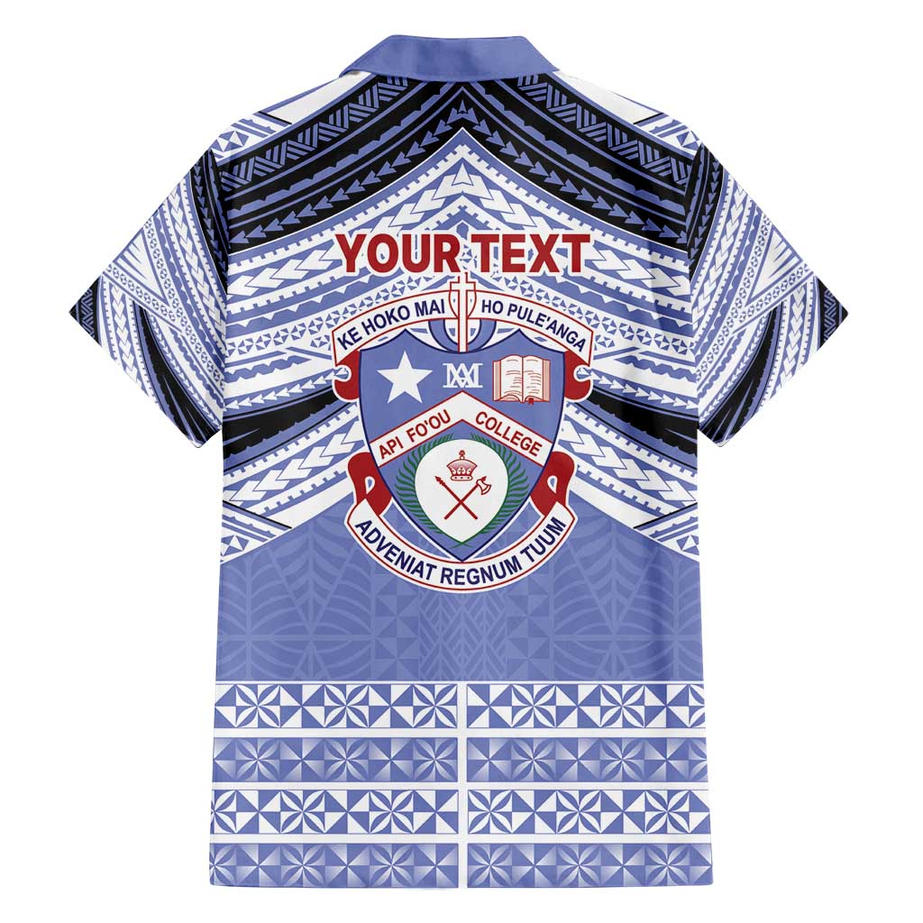 Personalised Tonga Apifoou College Family Matching Off Shoulder Maxi Dress and Hawaiian Shirt Polynesian Ngatu Tribal