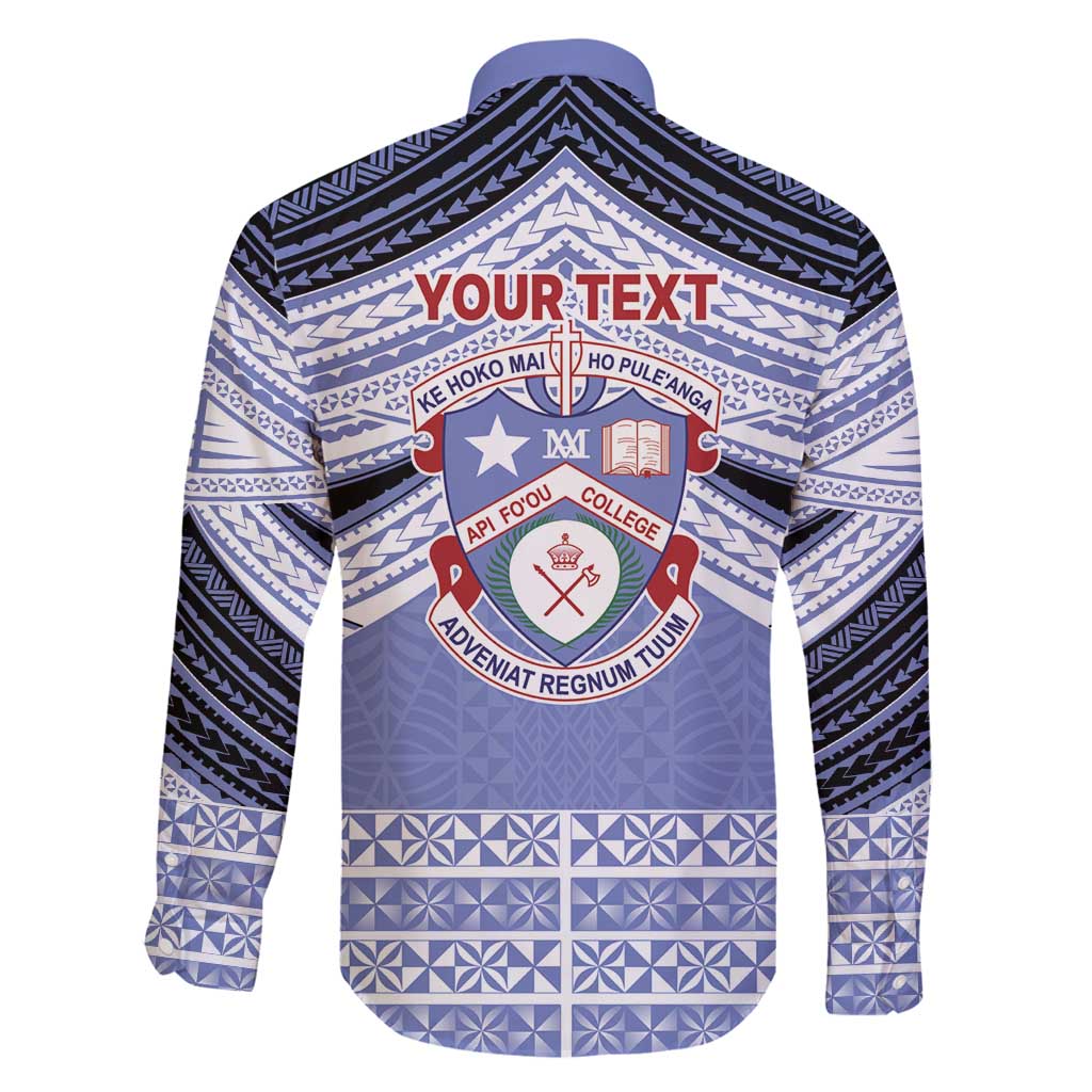 Personalised Tonga Apifoou College Family Matching Puletasi and Hawaiian Shirt Polynesian Ngatu Tribal