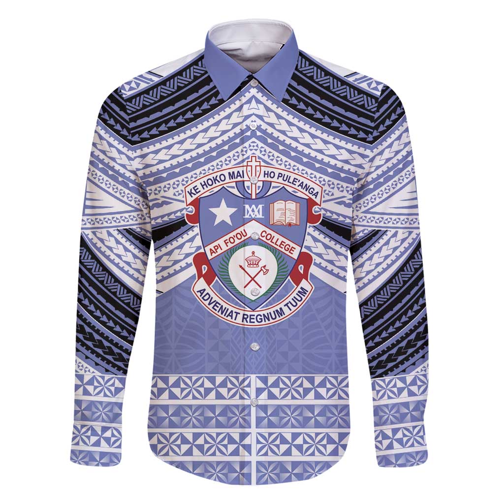 Personalised Tonga Apifoou College Family Matching Summer Maxi Dress and Hawaiian Shirt Polynesian Ngatu Tribal