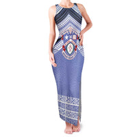 Personalised Tonga Apifoou College Family Matching Tank Maxi Dress and Hawaiian Shirt Polynesian Ngatu Tribal