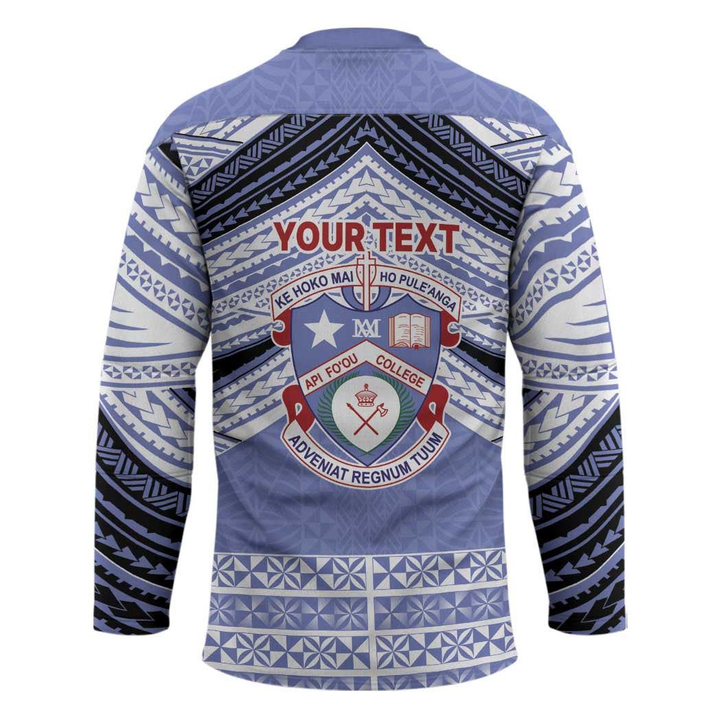 Personalised Tonga Apifoou College Hockey Jersey Polynesian Ngatu Tribal LT9 - Polynesian Pride