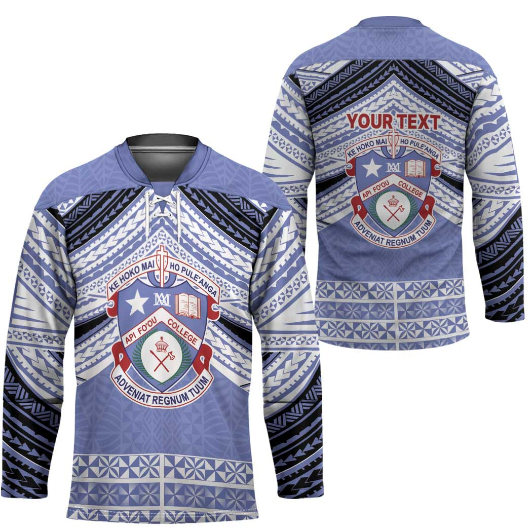 Personalised Tonga Apifoou College Hockey Jersey Polynesian Ngatu Tribal LT9 - Polynesian Pride