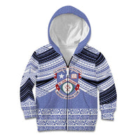 Personalised Tonga Apifoou College Kid Hoodie Polynesian Ngatu Tribal