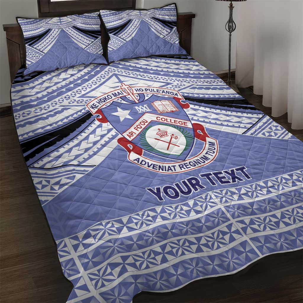 Personalised Tonga Apifoou College Quilt Bed Set Polynesian Ngatu Tribal
